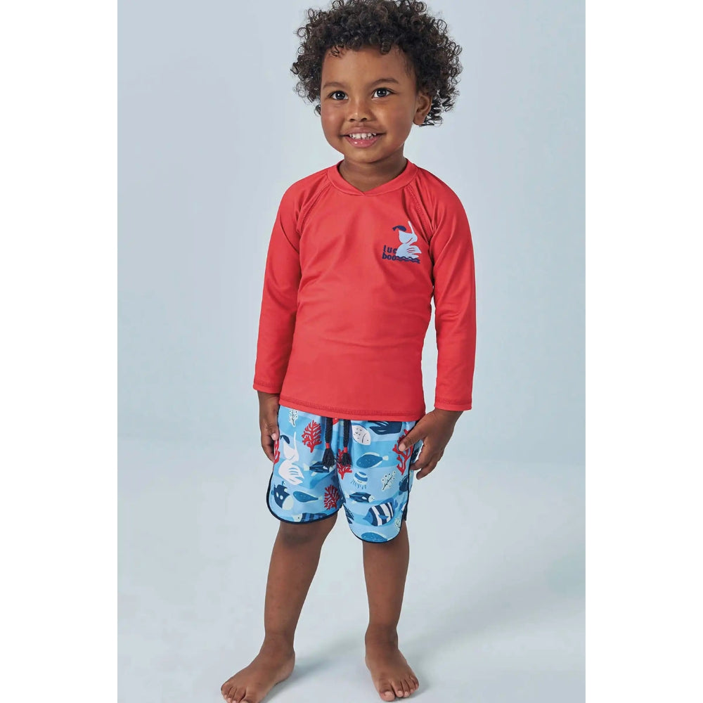 Conjunto de 2 Piezas Rashguard Manga Larga y Short - Animales Mar