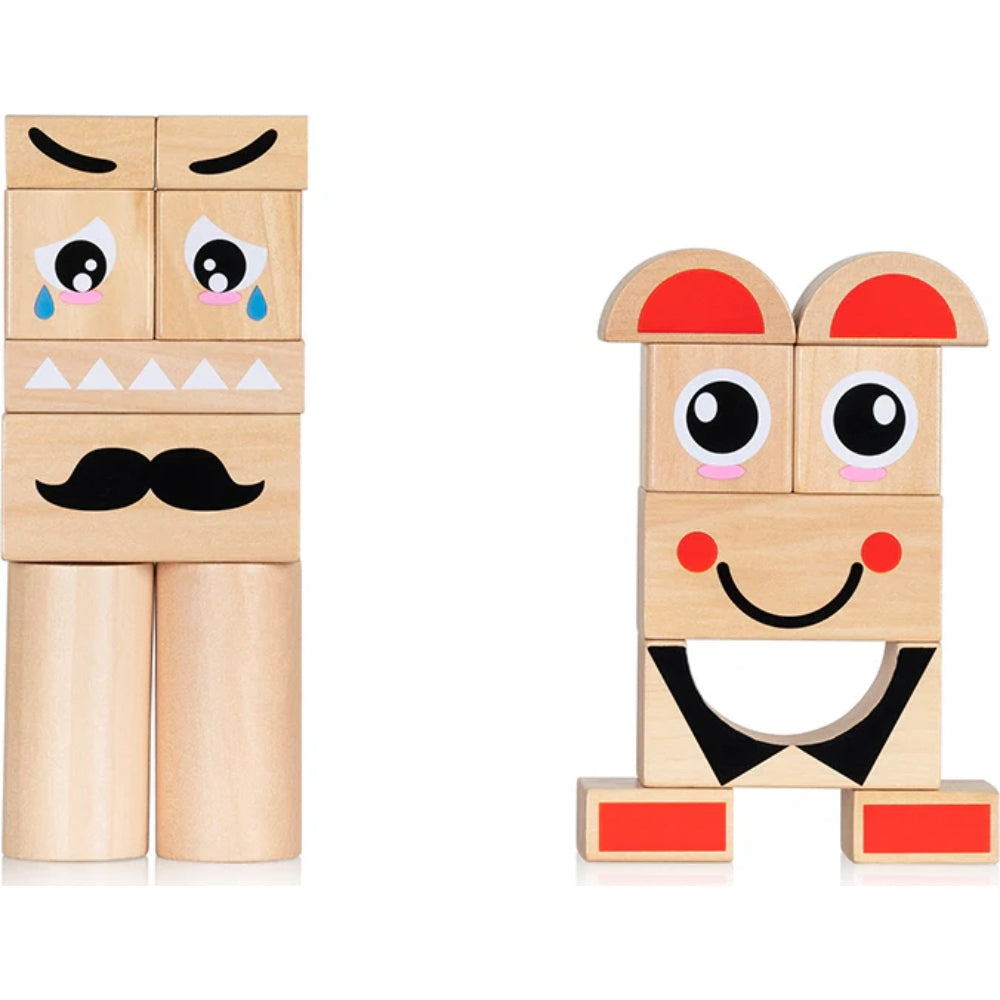 Expression Wooden Blocks - Bloques de Madera de Emociones / Expresiones