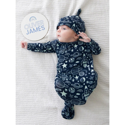 Pijama Espacio 1 Pieza con Sombrero Newborn-3m