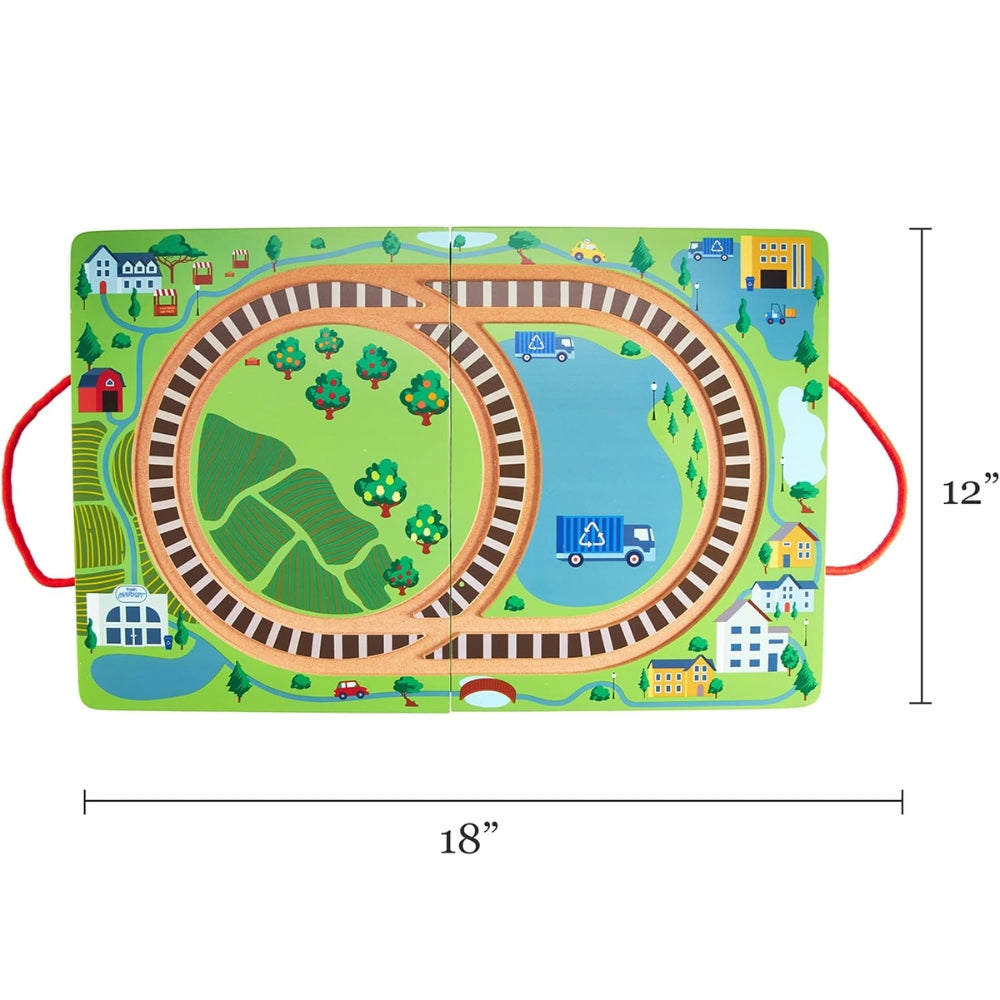 Grab & Go Railroad - Set de Tren de Madera con Maletita