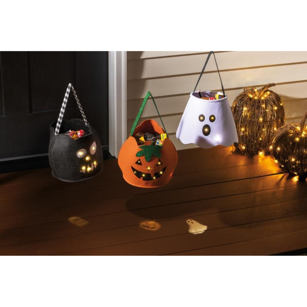 Canasta para Trick or Treat con Luces