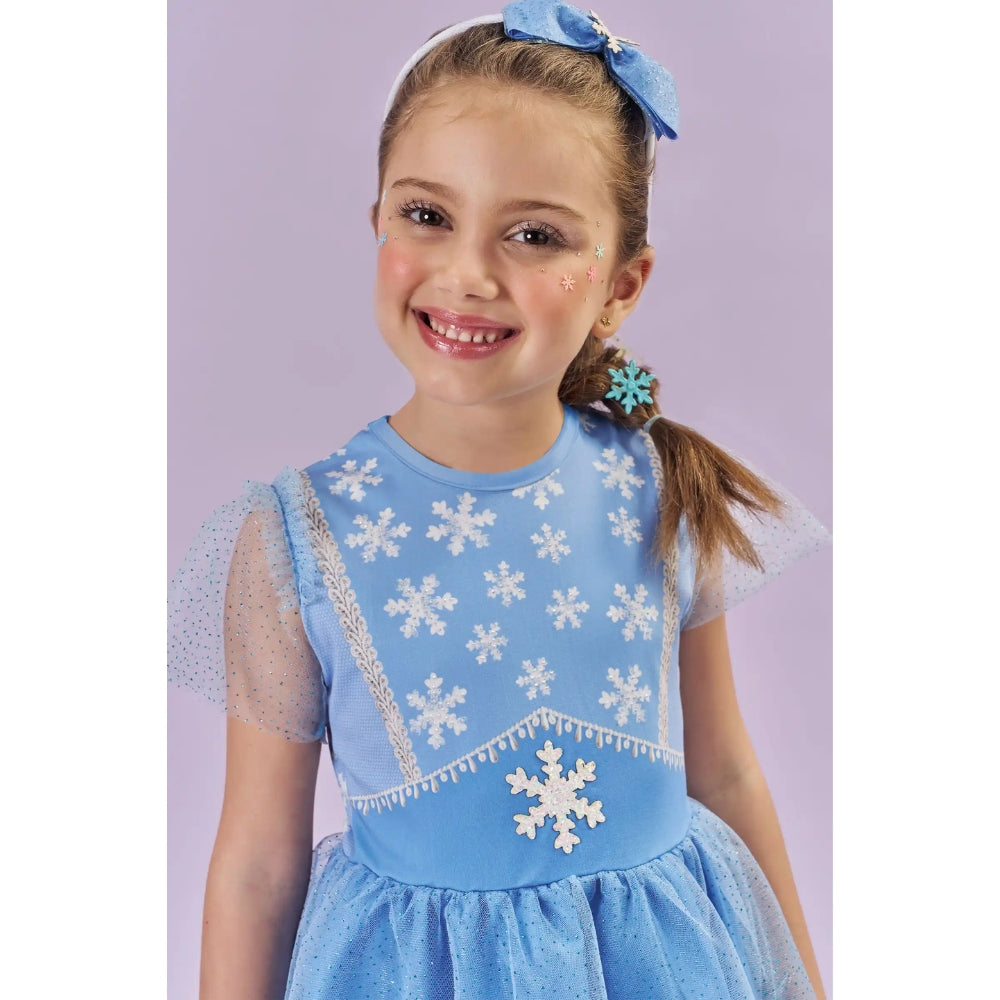 Disfraz Frozen con Vincha (Princesa Hielo)