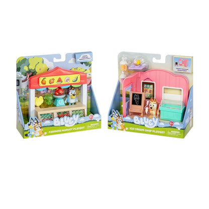 Bluey™ Mini Playset Ice Cream Shop o Farmers Market (1 de los 2 modelos)