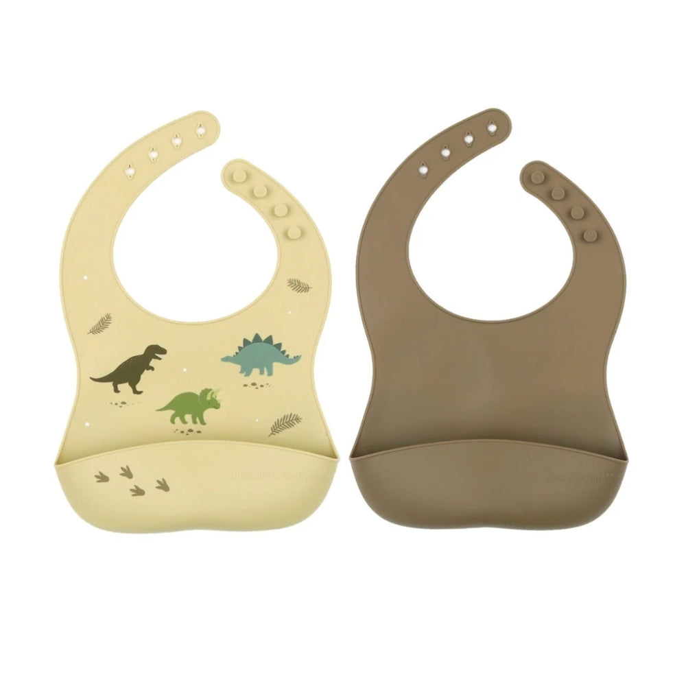 Silicone Bib Set of 2 - Set de 2 Baberos de Silicona