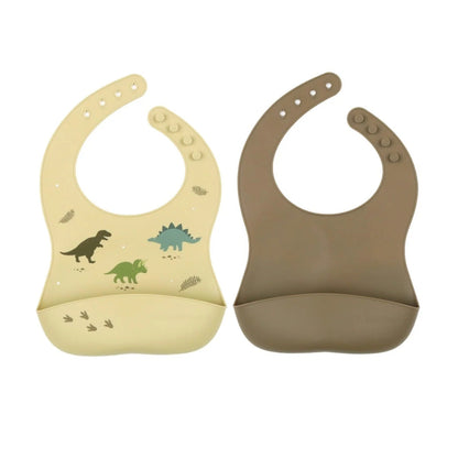 Silicone Bib Set of 2 - Set de 2 Baberos de Silicona
