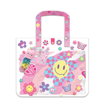 Set de Playa - Bolsa, Toalla y Colitas - Flores