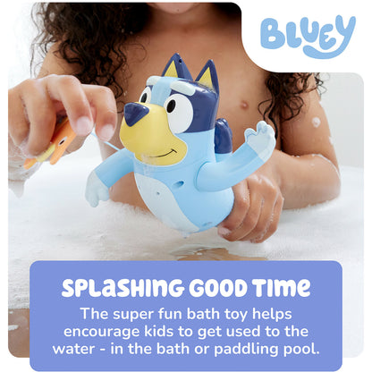 Swimming Bluey Bath Toy with Seahorse - Bluey Nadador