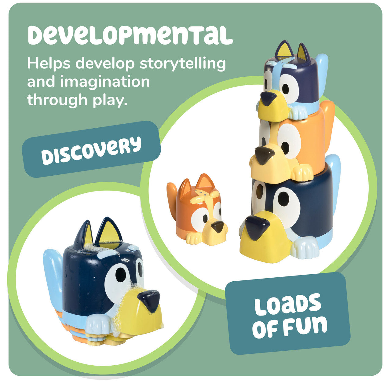 Bluey's Family Pourers - Juguetes de Baño Bluey