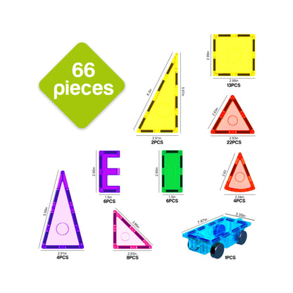 EverPlay - Set de 66 Piezas Bloques Magneticos