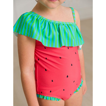 Vestido de Baño 1 Pieza Hombro Afuera Sandia