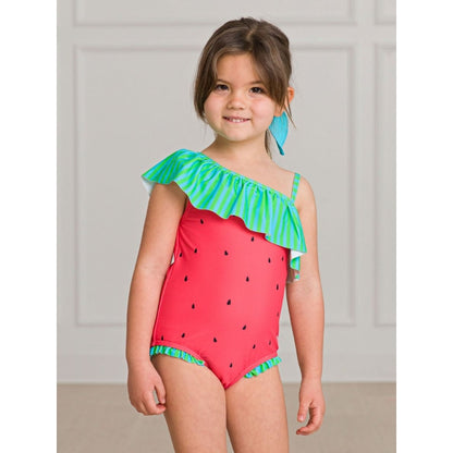 Vestido de Baño 1 Pieza Hombro Afuera Sandia