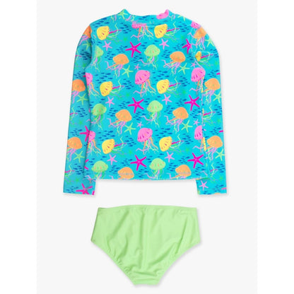 Vestido de Baño 2 Piezas Manga Larga Jelly Fish Neon