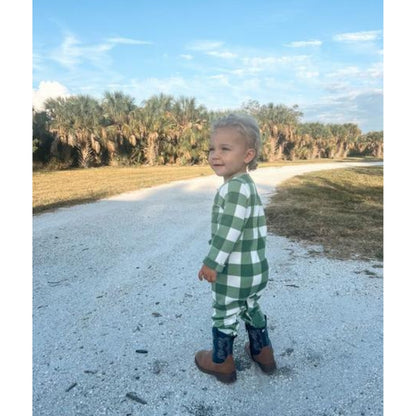 Pijama de Plaid Verde 1 Pieza