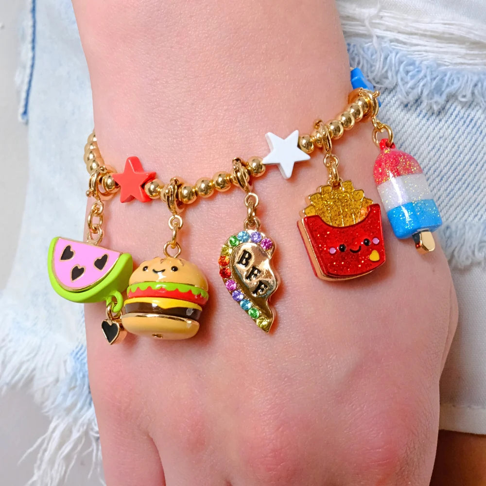 Charm de Gold Glitter French Fries