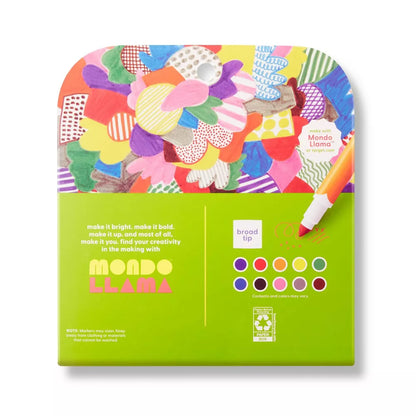 10ct Markers Broad Tip Classic Colors / Set de 10 Marcadores de Punta Ancha 2mm