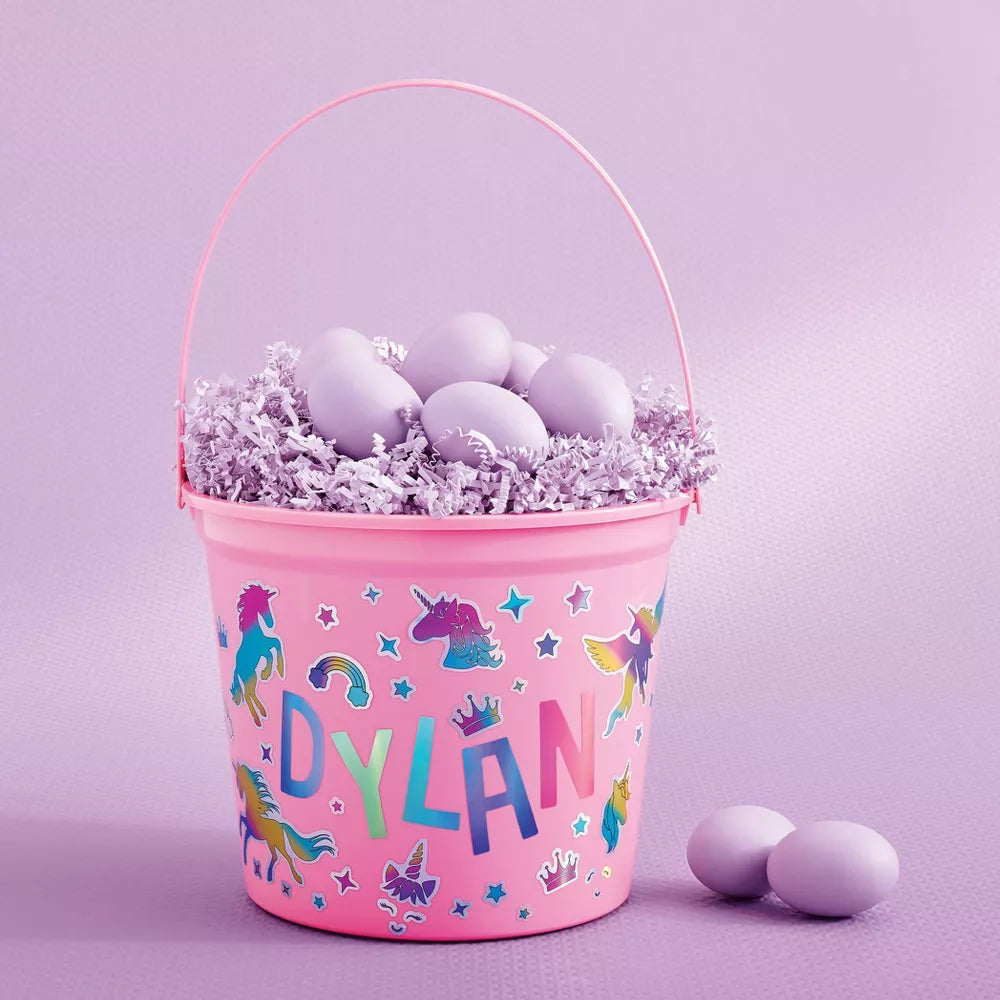 8"x9" Canasta Con Stickers - Rosada