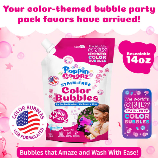 PoppinColorz™️ Stain-Free Color Bubbles Refill – Pink Pizzaz 14oz - Disp. Aprox. 11 de Mayo 2026