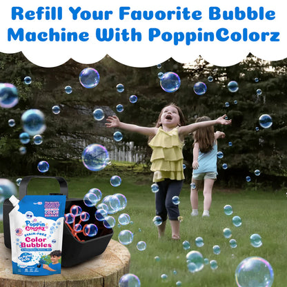 PoppinColorz™️ Stain-Free Color Bubbles Refill – Blazin' Blue 14oz