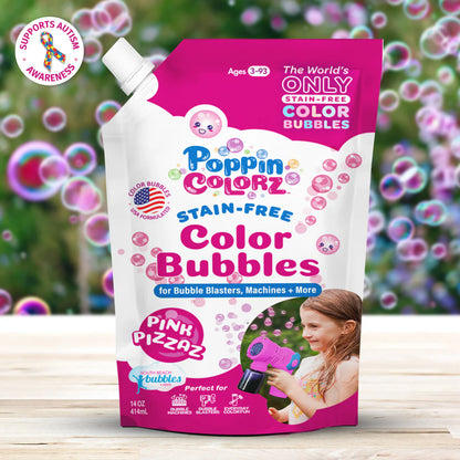 PoppinColorz™️ Stain-Free Color Bubbles Refill – Pink Pizzaz 14oz - Disp. Aprox. 11 de Mayo 2026