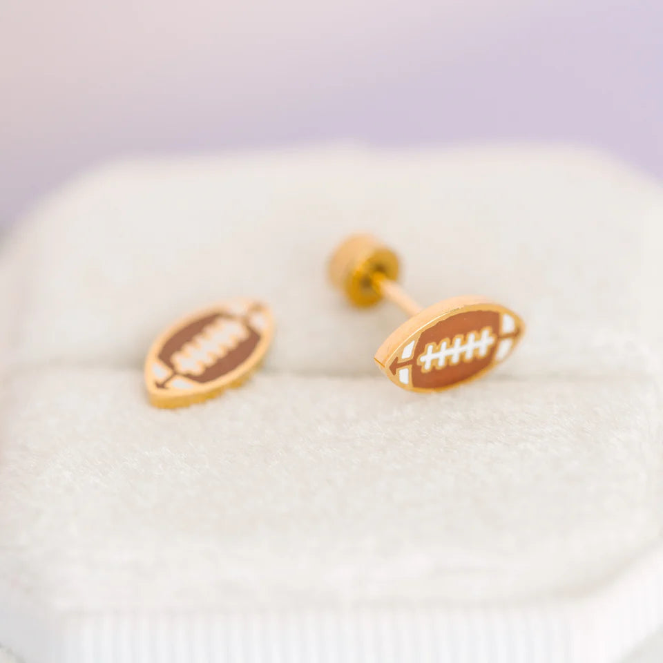 Aretes Futbol Americano (Cubiertos 18K)