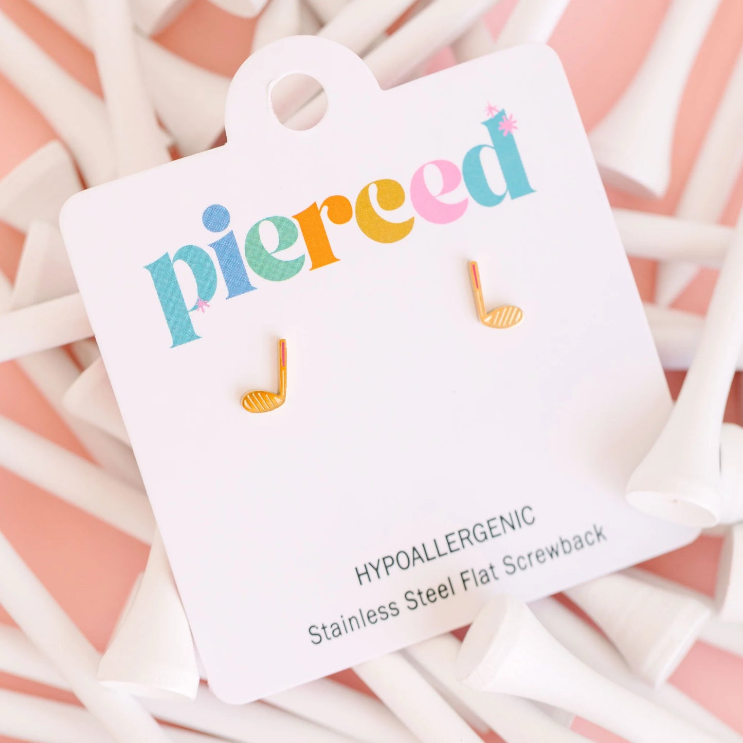 Aretes  Golf Club (Cubiertos 18K)