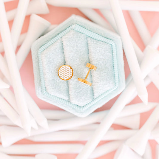 Aretes Golf Ball (Cubiertos 18K)