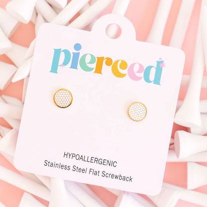 Aretes Golf Ball (Cubiertos 18K)