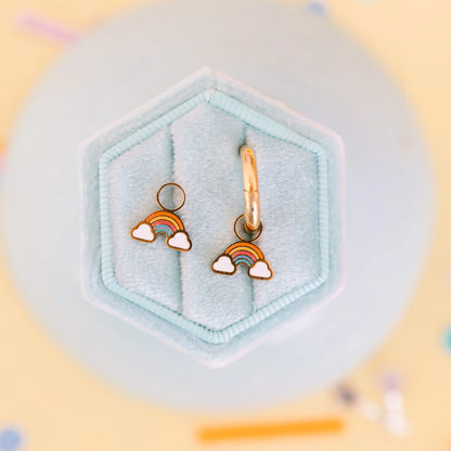 Charms para Argollas -  Rainbow Sunset  (Cubiertos 18K)