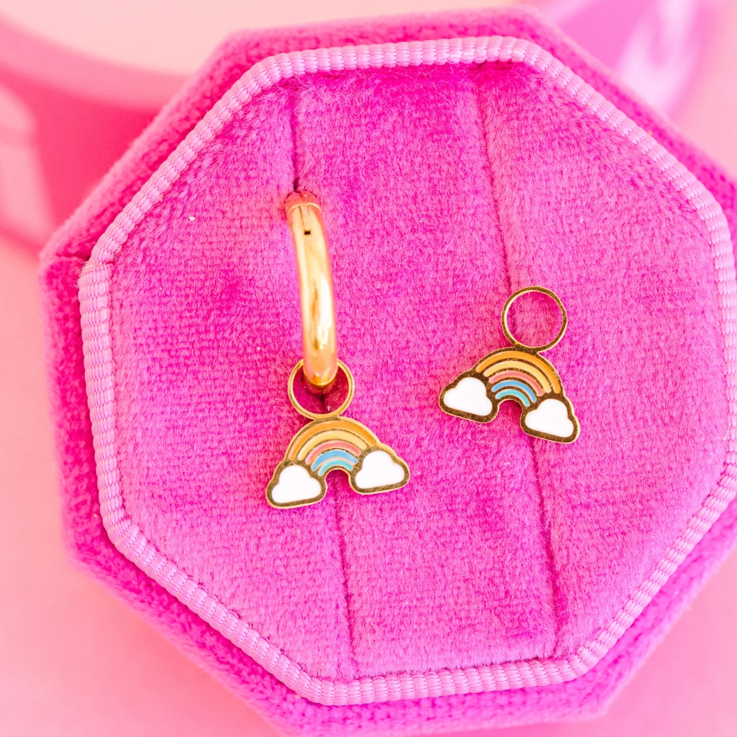 Charms para Argollas -  Rainbow Sunset  (Cubiertos 18K)