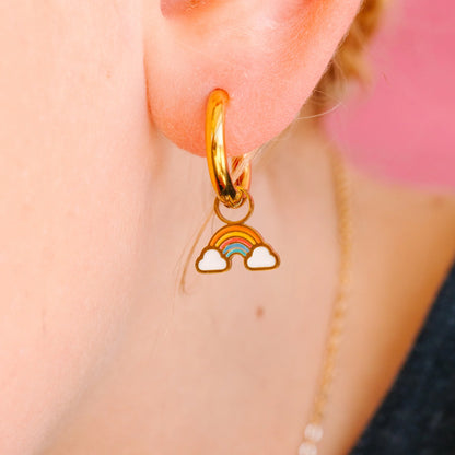 Charms para Argollas -  Rainbow Sunset  (Cubiertos 18K)