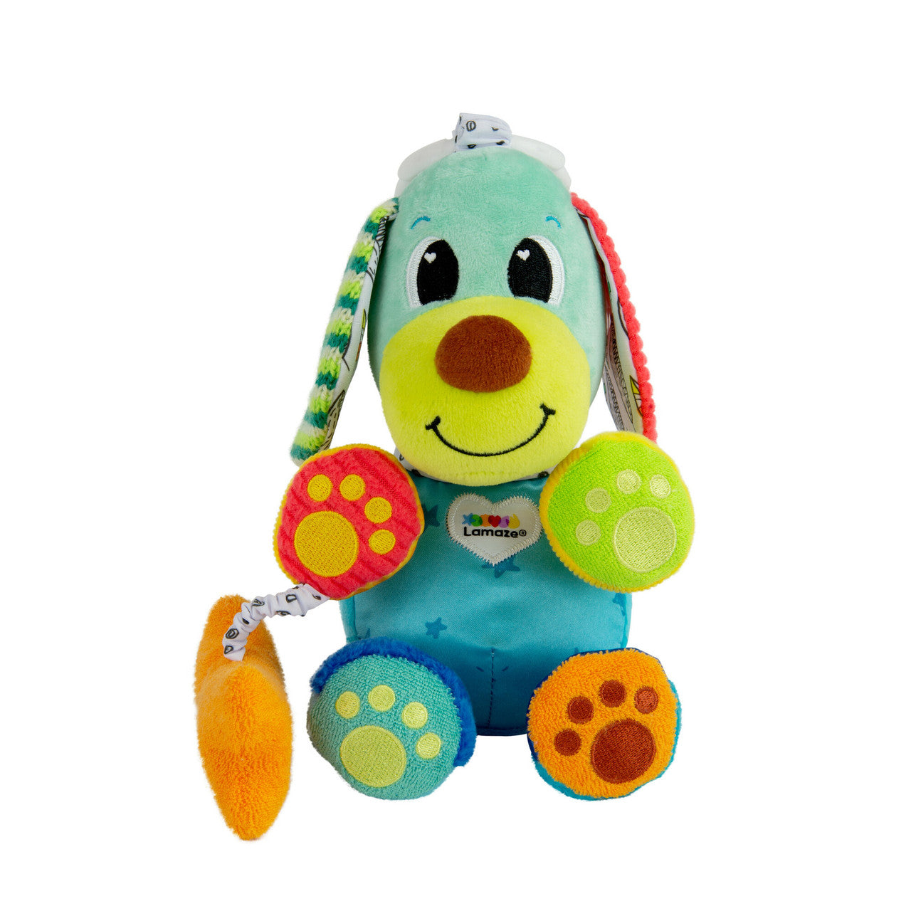 Lamaze Pupsqueak™ Clip & Go - Perrito Sensorial de Bebe