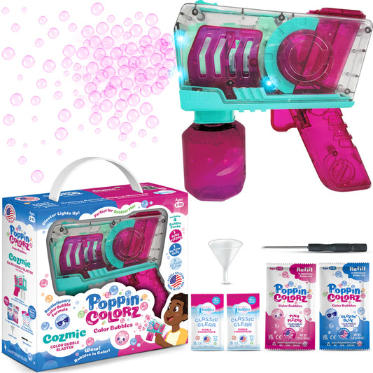 PoppinColorz Cozmic: Color Bubble Blaster - Pistola de Burbujas de Colores - Disp. Aprox. 11 de Mayo 2026