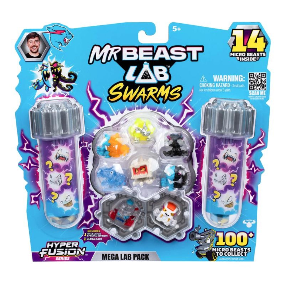 MrBeast Lab™ Swarms Mega Lab Pack – Series 3 with 14 Micro Beasts Assortment