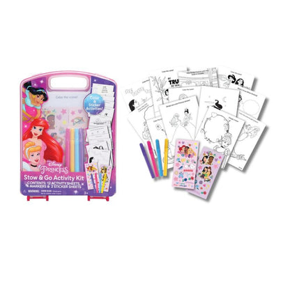 ©Disney Princess Stow and Go Color & Stickers Activity Kit Portable Case