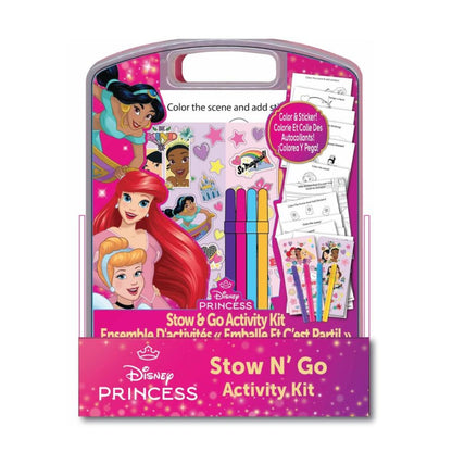 ©Disney Princess Stow and Go Color & Stickers Activity Kit Portable Case
