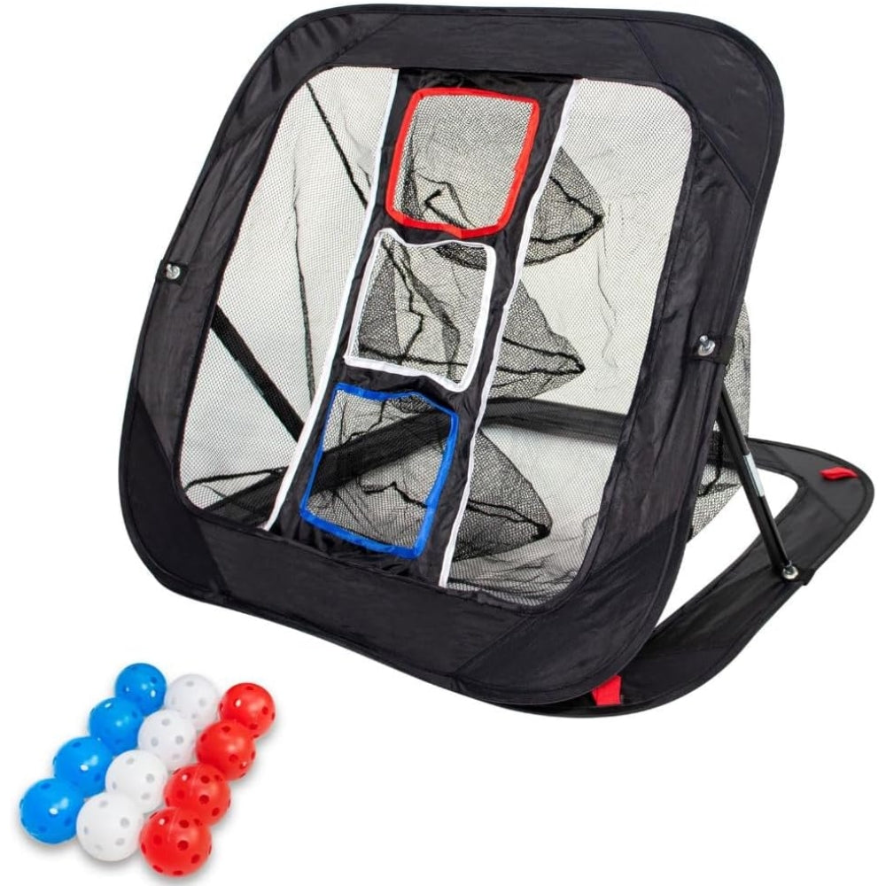 Golf Chipping Net with 12 Practice Balls - Net de Chipiar de Golf