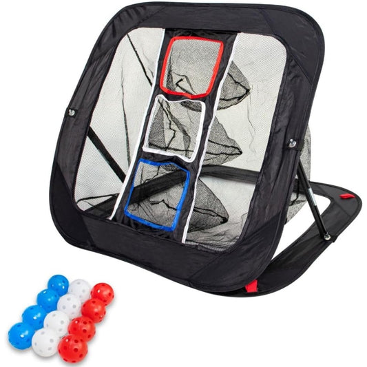 Golf Chipping Net with 12 Practice Balls - Net de Chipiar de Golf