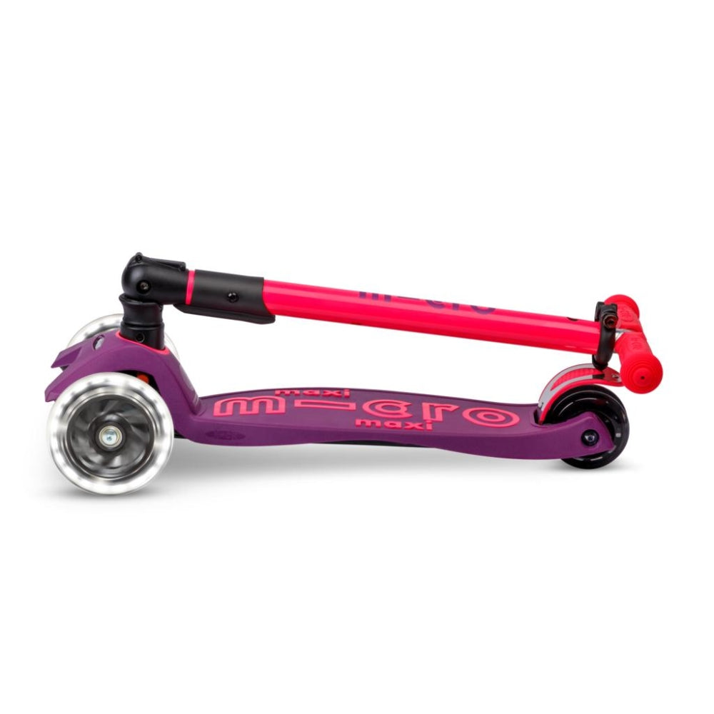 Scooter Maxi Deluxe Doblable Neon LED