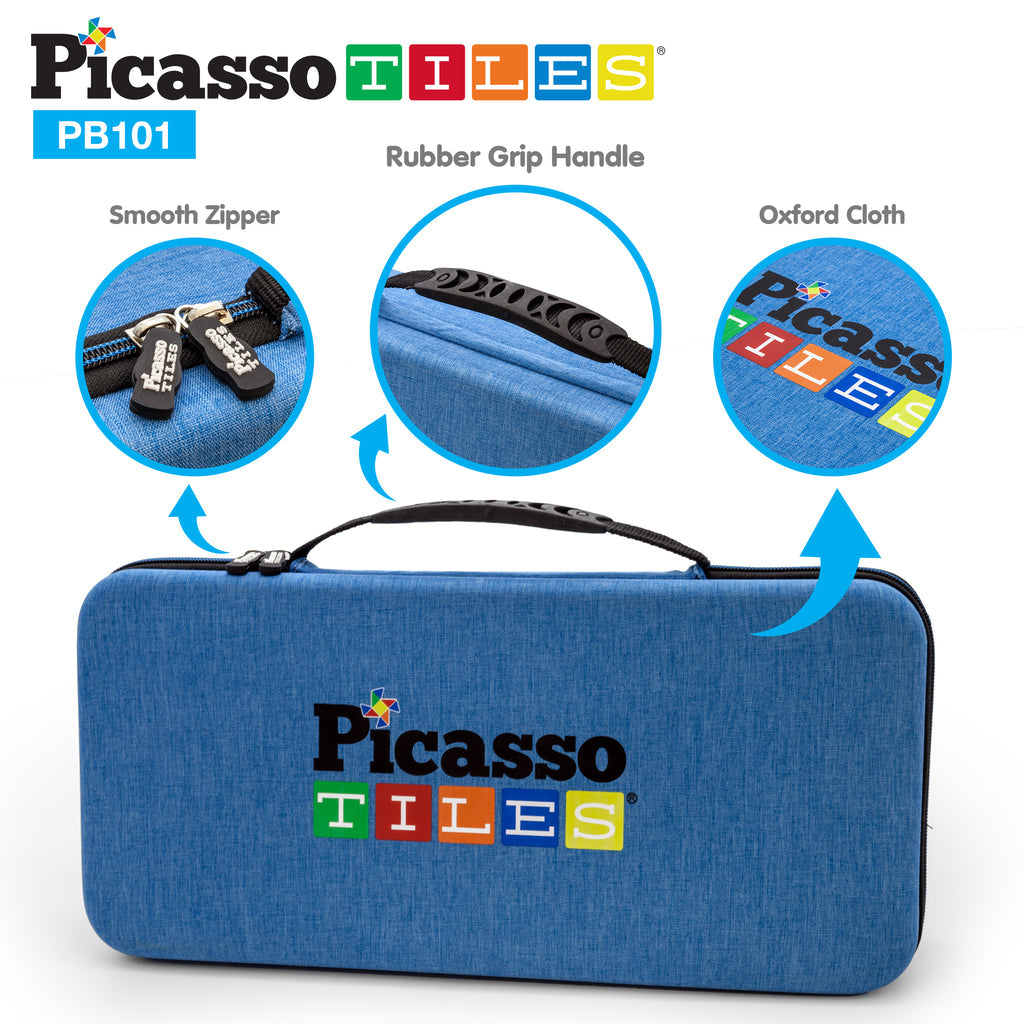 Bloques Magnéticos - Set de 101 piezas con Estuche de Viaje