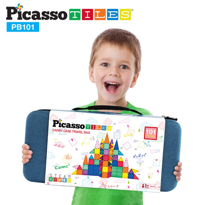 Bloques Magnéticos - Set de 101 piezas con Estuche de Viaje