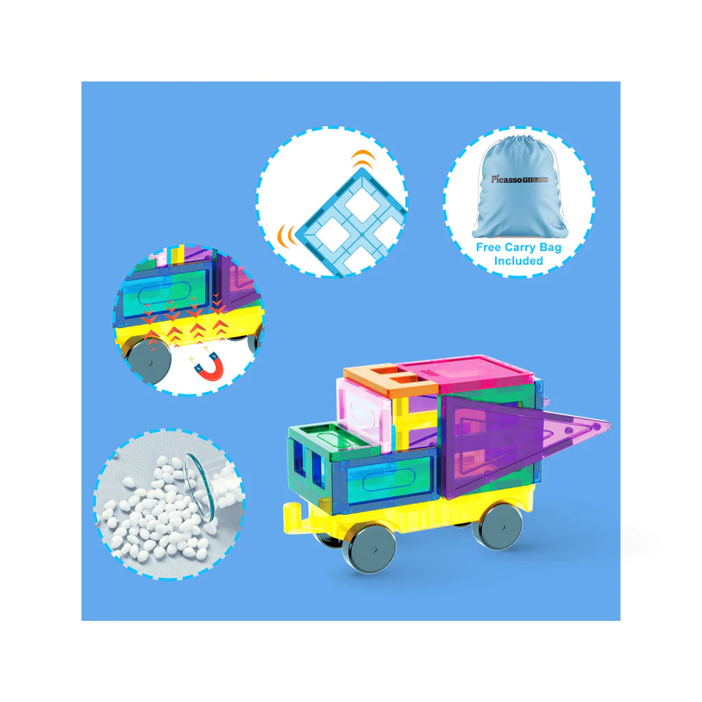 Set de 101 Piezas con Bolsa para Cargar - Bloques Magneticos no
