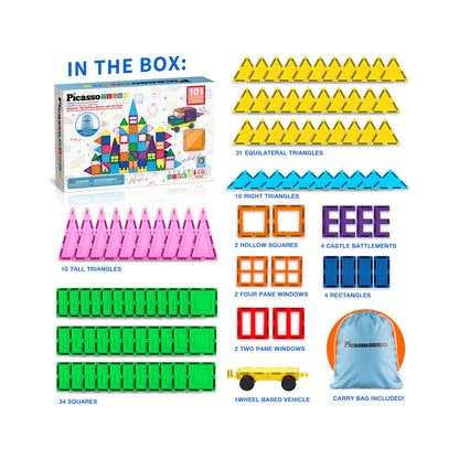 Set de 101 Piezas con Bolsa para Cargar - Bloques Magneticos no