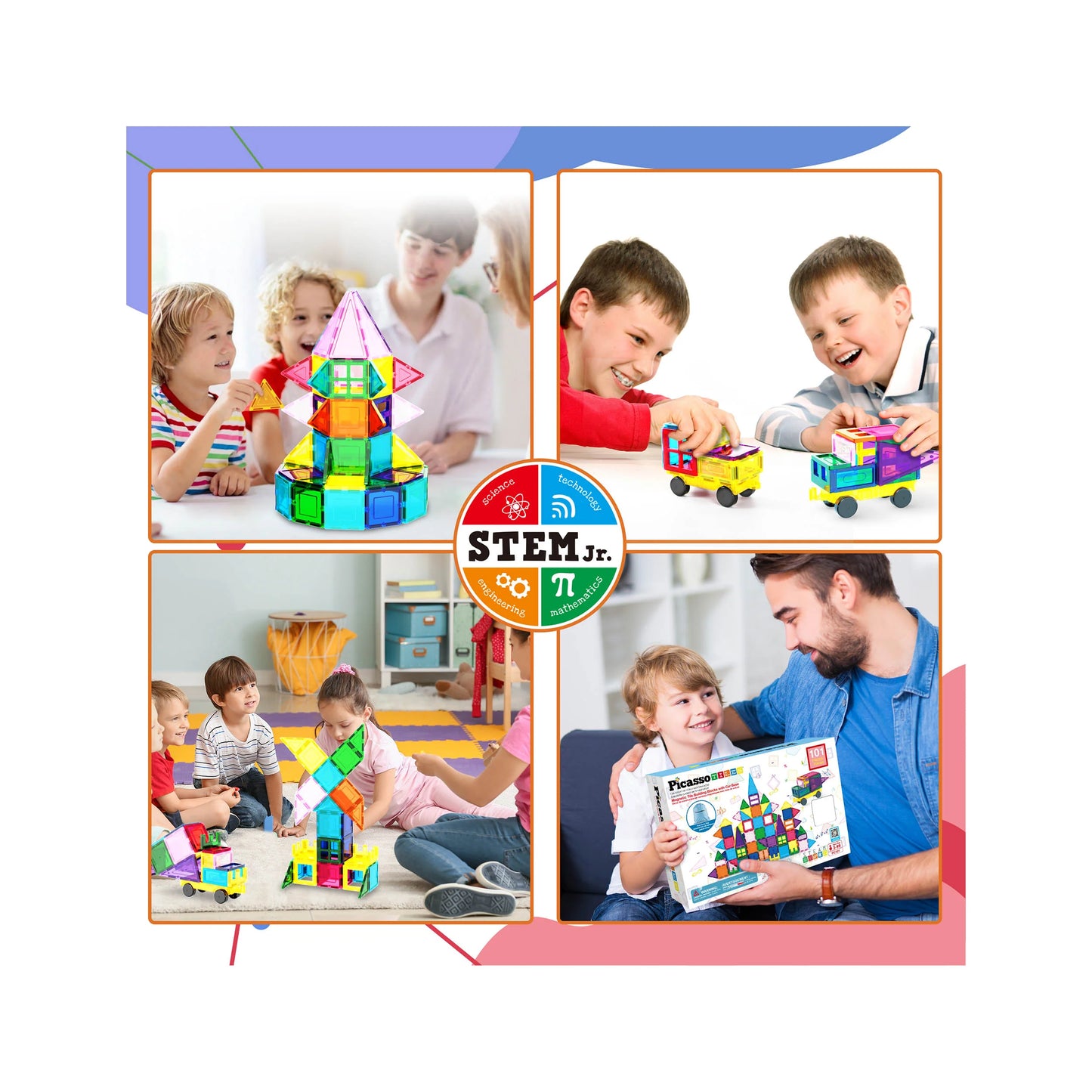 Set de 101 Piezas con Bolsa para Cargar - Bloques Magneticos no