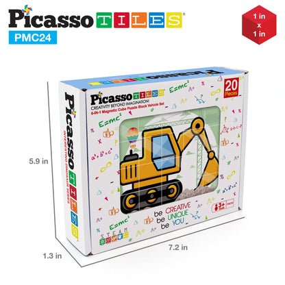 Rompecabeza Magnético - 20 Piezas de Vehículos