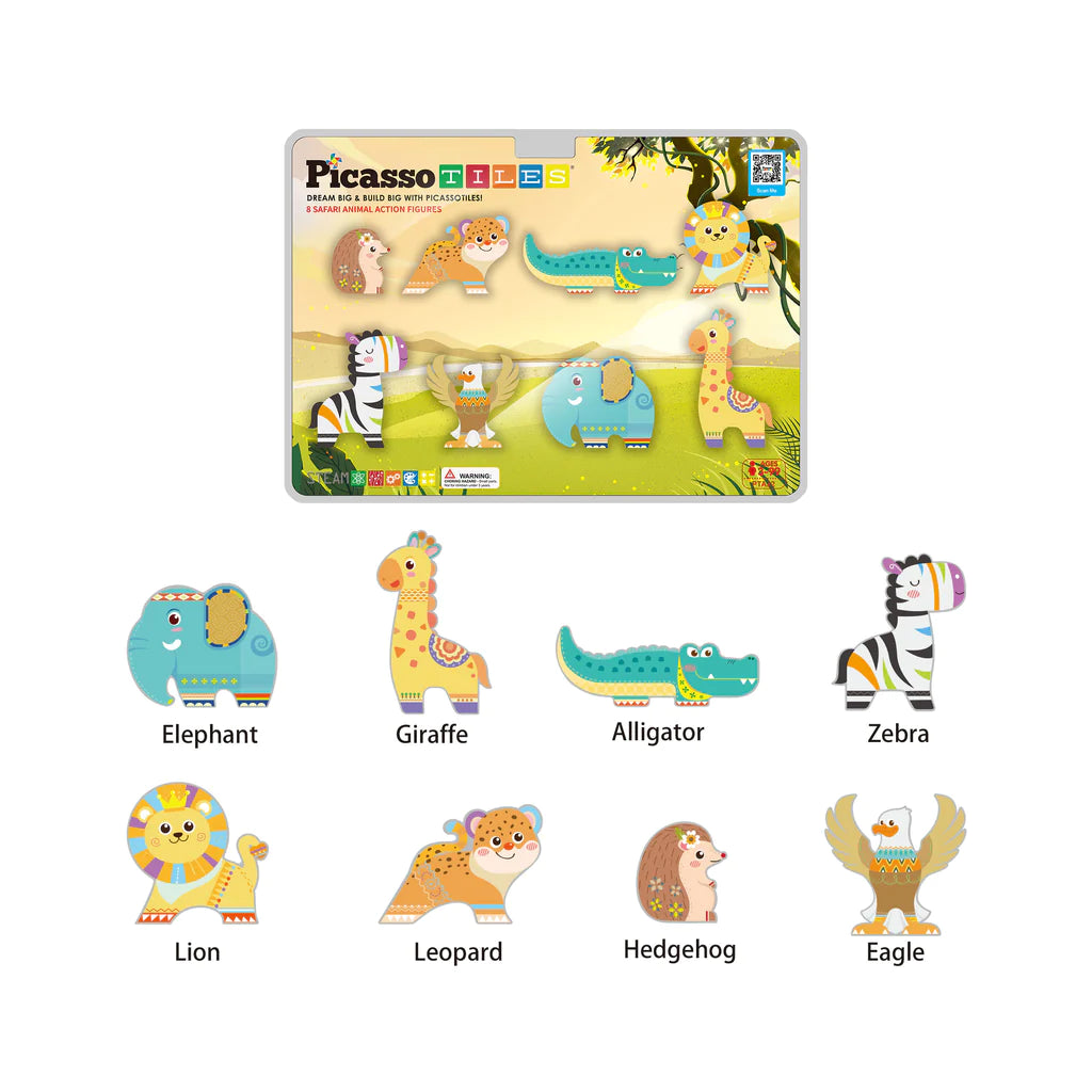 Set de animales Safari Magneticos - 8 Piezas