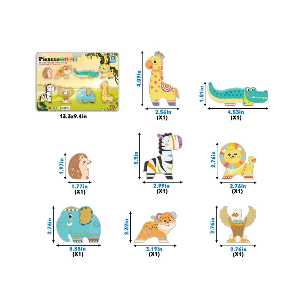 Set de animales Safari Magneticos - 8 Piezas