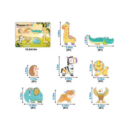 Set de animales Safari Magneticos - 8 Piezas