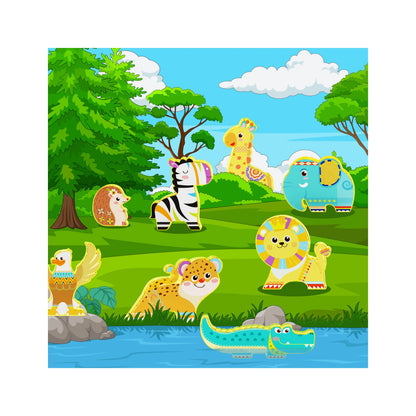 Set de animales Safari Magneticos - 8 Piezas