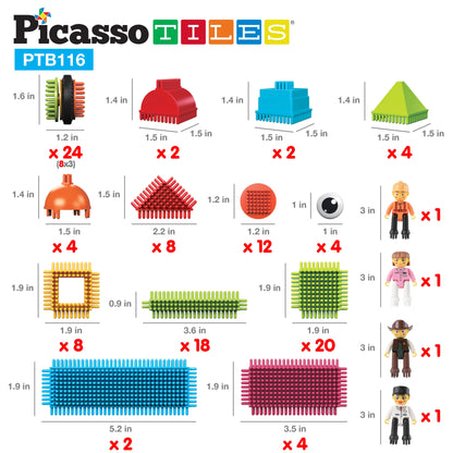 Bristle Blocks 116 Piezas