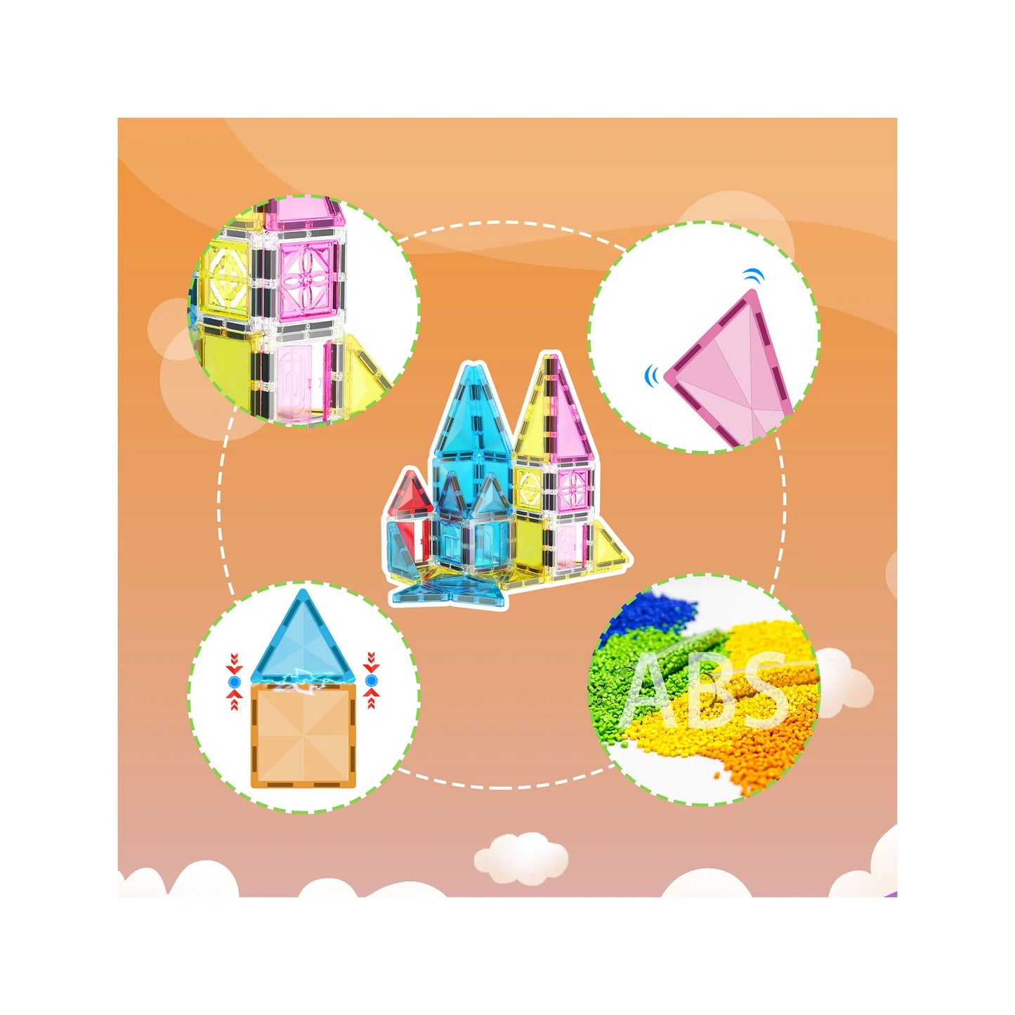 Set de Mini Diamantes - 48 Piezas Bloques Magneticos